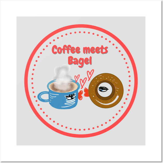 Coffee Meets Bagel Wall Art by Natalie C. Designs 